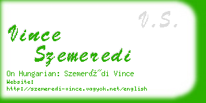 vince szemeredi business card